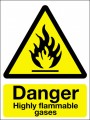 Danger highly flammable gasses