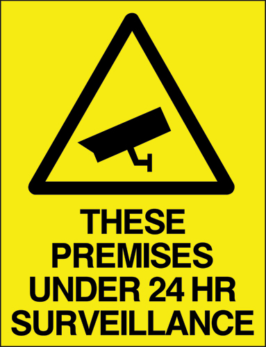 under surveillance sign