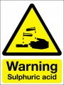 Warning sulphuric acid