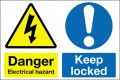 Danger electrical hazard Keep locked