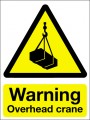 Warning overhead crane