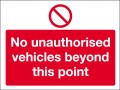 No unauthorised vehicles beyond this point