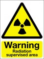 Warning radiation supervised area