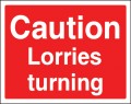 Caution lorries turning
