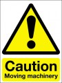 Caution moving machinery