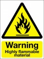Warning highly flammable material