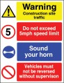 Warning construction site traffic...