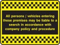 All persons / vehicles entering