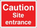 Caution site entrance