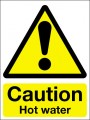 Caution hot water