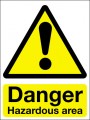 Danger hazardous area