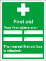 First aid Your first aiders are