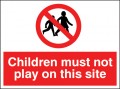Children must not play on this site