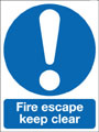 Fire escape keep clear.