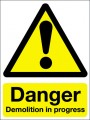 Danger demolition in progress