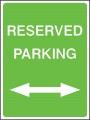 Reserved parking left/right