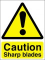 Caution sharp blades