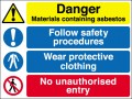Danger materials containing asbestos