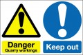 Danger quarry workings Keep out