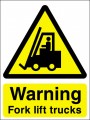 Warning fork lift trucks