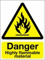 Danger highly flammable material