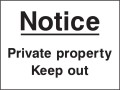 Private property keep out.