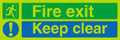 NG Fire exit Keep clear.