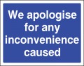 We apologise for any inconvenience caused