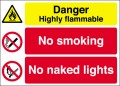 Danger Highly flammable  No smoking No naked lights