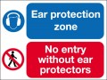 Ear protection zone No entry without ear protectors