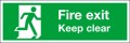 Fire exit Keep clear.