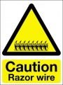 Caution razor wire