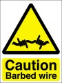 Caution barbed wire