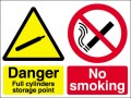Danger fill cylinders storage point No smoking
