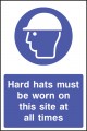 Hard hats must be worn...