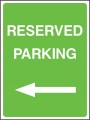 Reserved parking left